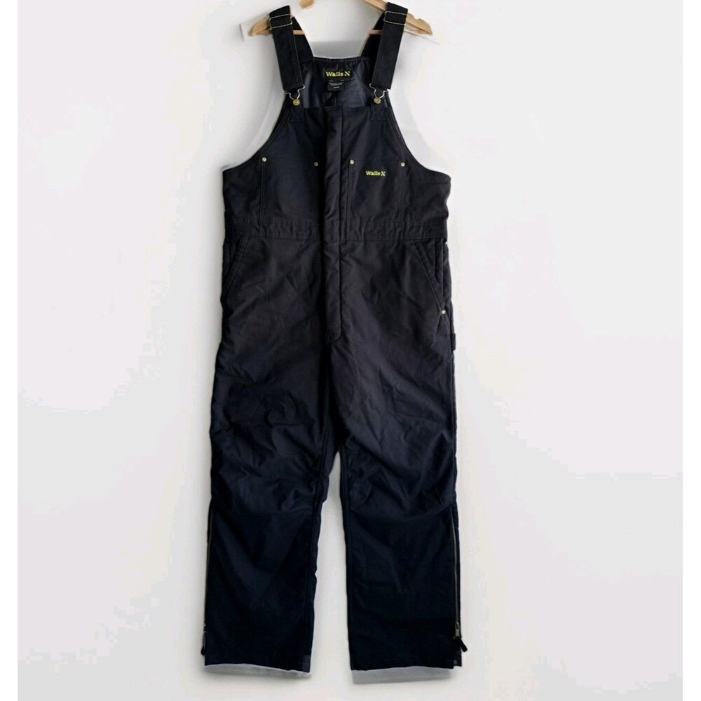 Walls Blizzard Pruf Overalls Snow Bibs Insulated Black Men’s Size Large Outdoor
